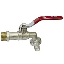 Краны водоразборные DN 15-20 PN 10 никелированные под шланг рычаг SGL купить в Краснодаре | "Проконсим"