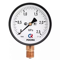 Мановакуумметр Росма ТМВ-610Р.06 общетехнический, 150мм, -0.1-0.15МПа, резьба G1/2'', с электронной приставкой тип V, радиальный, класс точности 1,5 купить в Краснодаре | "Проконсим"