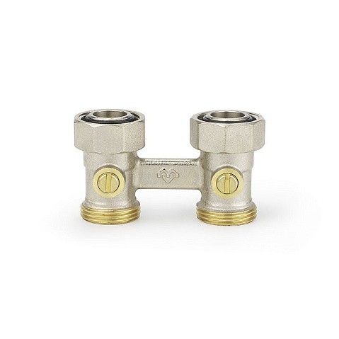 Узелы нижнего подключения VARMEGA VM141 DN20 прямой двухтрубный 3/4''x3/4'' евроконус муфта-штуцер купить в Краснодаре | "Проконсим"