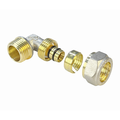 Угольник латунный для PEX труб 16-1/2'' PN 10 обжимной никелированный Valfex VF.352.N  купить в Краснодаре | "Проконсим"