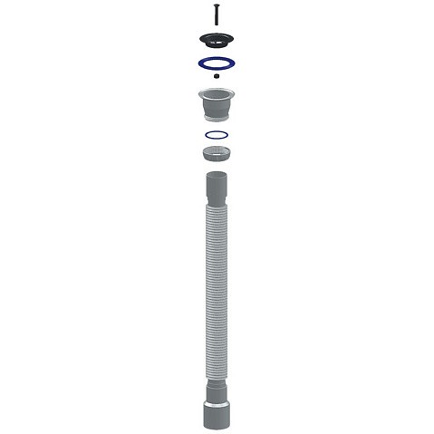 Сифон гофрированный Unicorn D230, 40х50 гибкий отвод, 1 1/2'' х40 чашка из нержавеющей стали, 1200мм купить в Краснодаре | "Проконсим"