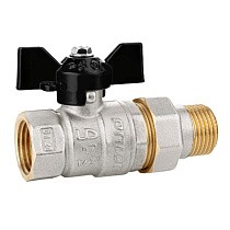 Краны латунные шаровые DN 15-32 PN 25-40 никелированные бабочка американка LD Pride 47.306 купить в Краснодаре | "Проконсим"