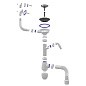 Сифон для мойки Unicorn В427, 40х50 гибкий отвод, 3 1/2'' х40 с отводом для стиральной машины, круглый и прямоугольный перелив купить в Краснодаре | "Проконсим"