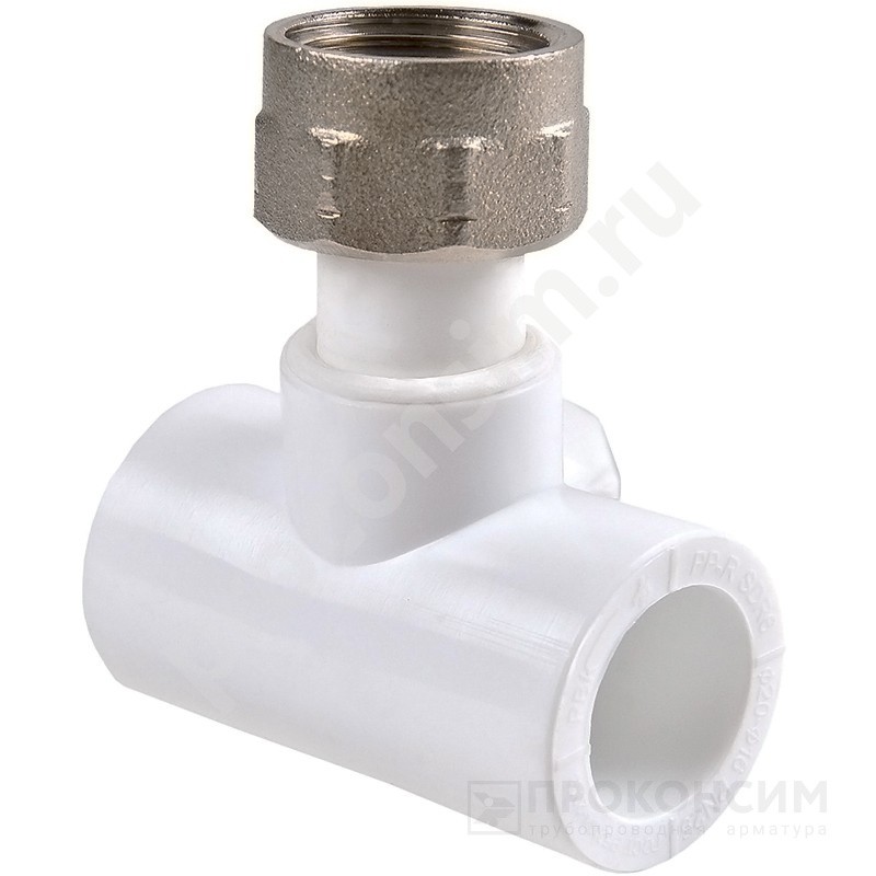 Цена по запросу.  . Тройник ПП с накидной гайкой 25-3/4'' PN 25 белый РВК 20905 (930659269) со склада Проконсим в Краснодаре