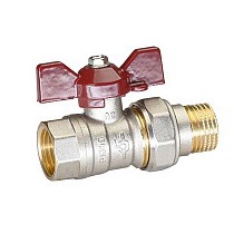 Краны латунные шаровые DN 15-32 PN 25-40 никелированные бабочка американка Temper серия 88 ГОСТ Р 59553 купить в Краснодаре | "Проконсим"