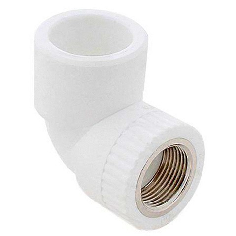 Угольник комбинированный ПП 20-1/2'' PN 25 с внутренней резьбой белый РТП 10790 купить в Краснодаре | "Проконсим"