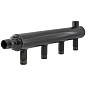 Коллектор распределительный стальной DN50 PN16 вход 50-20 12 выходов НР 3/4'' выход под кран Маевского и импульсную трубку, левосторонний PLP купить в Краснодаре | "Проконсим"