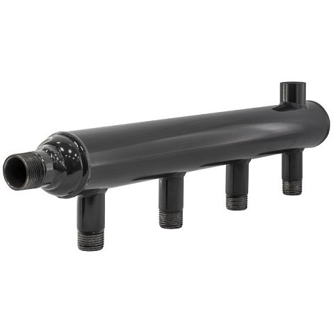 Коллектор распределительный стальной DN 25 PN 16 вход 15-15 2 выхода НР 1/2'' выход под кран Маевского, универсальный PLP купить в Краснодаре | "Проконсим"