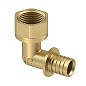 Угольник латунный для PEX труб  16-1/2''  PN 16  под надвижную гильзу с внутренней резьбой  РосТурПласт купить в Краснодаре | "Проконсим"