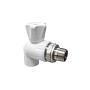 Кран шаровой для радиатора ПП 20-1/2'' PN 25 угловой с американкой белый VALFEX  купить в Краснодаре | "Проконсим"